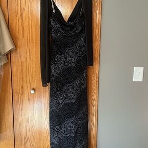 Elegant Black Velvet Dress